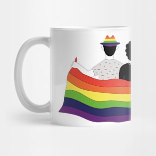 Gays take part in Pride Parade. Mug